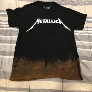 Metallica acid wash logo t shirt M